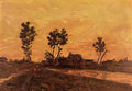 van gogh landscape at sunset 1885 Art A4 Photo Print