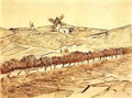 van gogh landscape with alphonse daudet s windmill 1888 Art A4 Photo Print