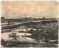 van gogh landscape with bog oak trunks 1883 Art A4 Photo Print