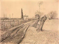 van gogh landscape with path and pollard trees 1888 Art A4 Photo Print