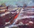 van gogh landscape with snow 1888 Art A4 Photo Print