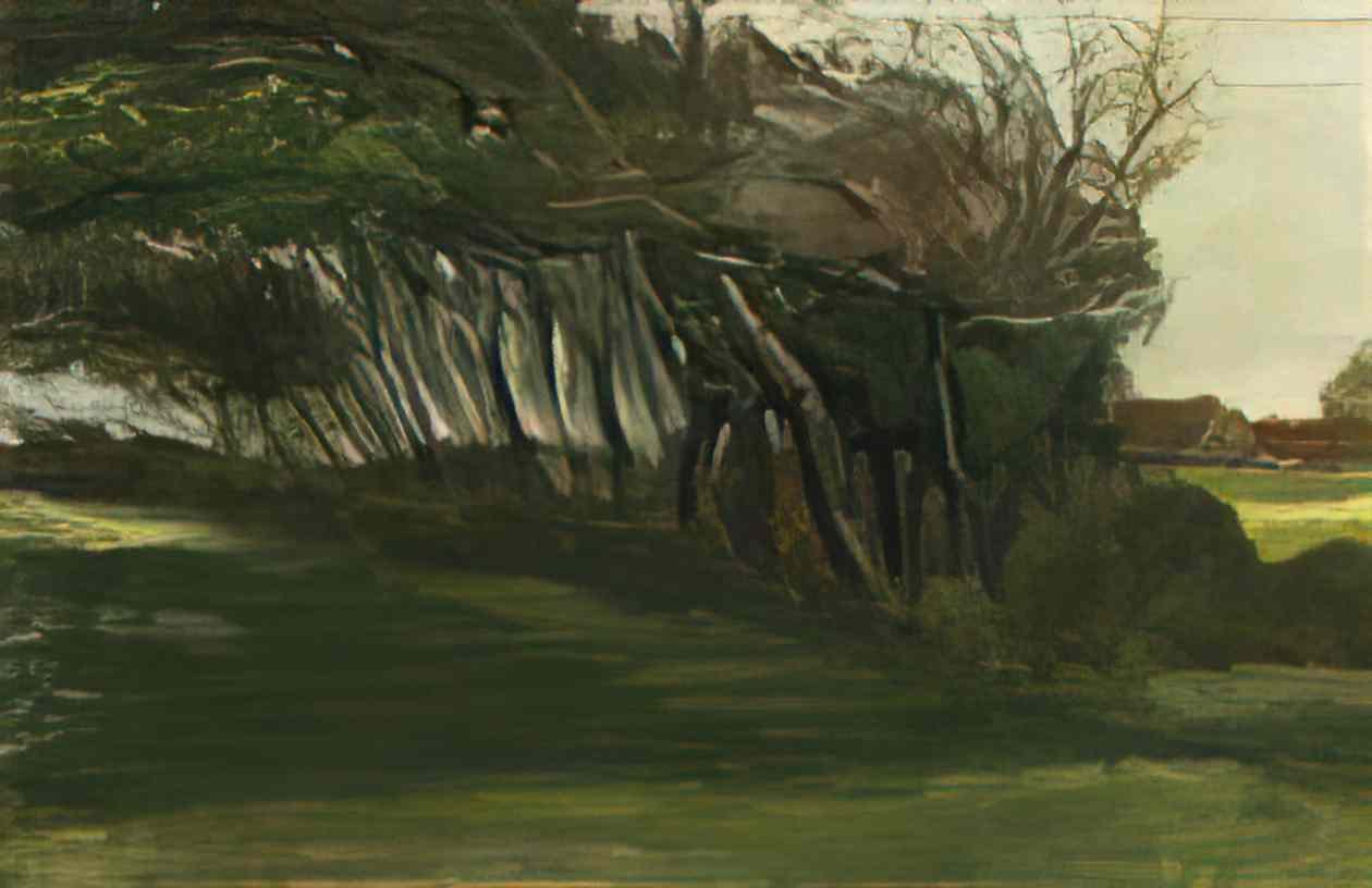van gogh landscape with windswept trees 1884 Art A4 Photo Print