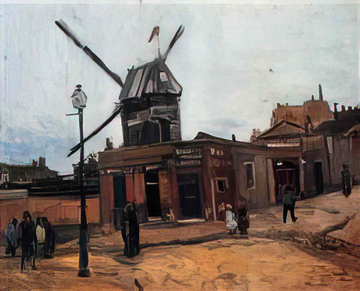 van gogh le moulin de la galette 1886 1 Art A4 Photo Print