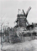 van gogh le moulin de la galette 1886 Art A4 Photo Print