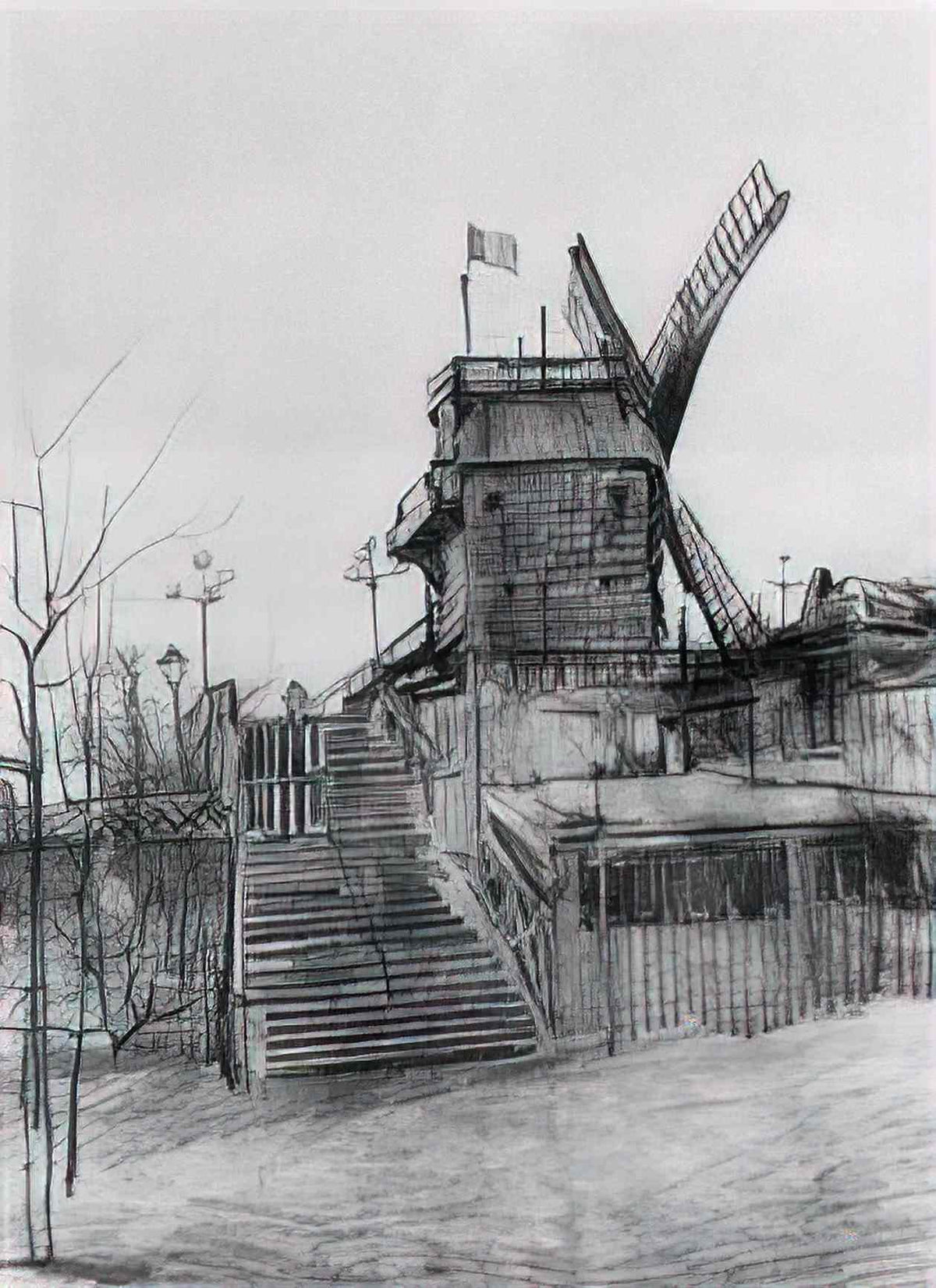 van gogh le moulin de la galette 1886 Art A4 Photo Print