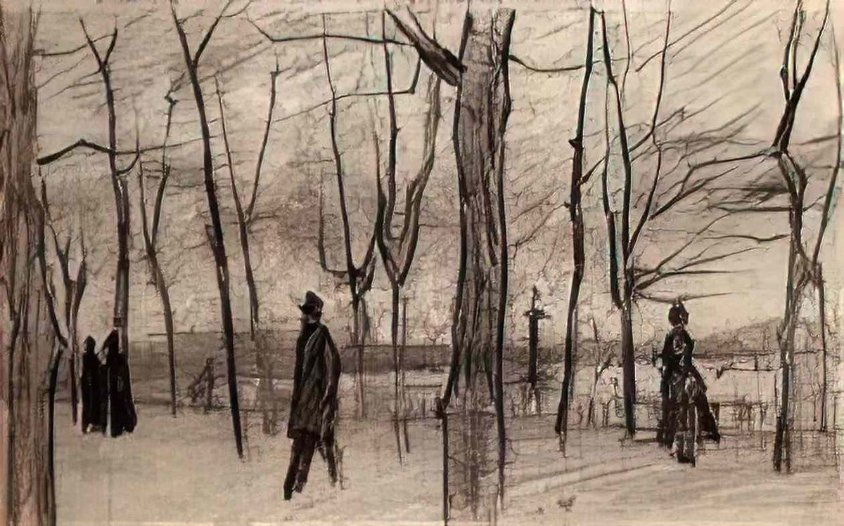 van gogh luxembourg garden in paris Art A4 Photo Print