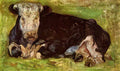 van gogh lying cow 1883 Art A4 Photo Print
