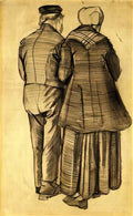 van gogh man and woman seen from the back 1882 Art A4 Photo Print