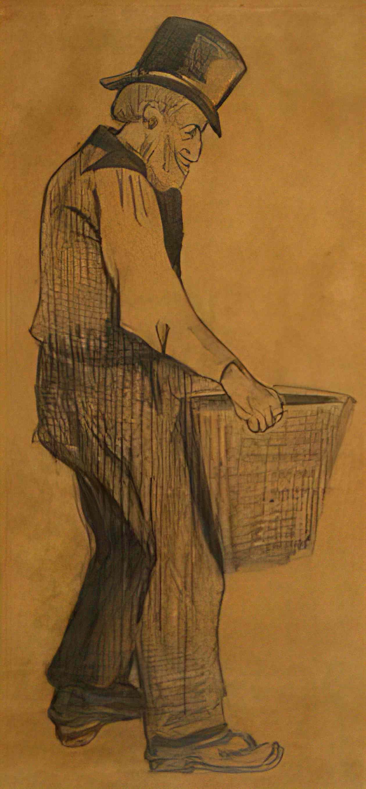 van gogh man carrying peat 1882 Art A4 Photo Print