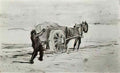 van gogh man loading a cart 1885 Art A4 Photo Print