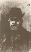 van gogh man with bowler 1885 Art A4 Photo Print