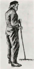 van gogh man with rake 1883 Art A4 Photo Print