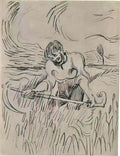 van gogh man with scythe in wheat field 1890 Art A4 Photo Print