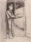 van gogh man with winnow 1881 Art A4 Photo Print
