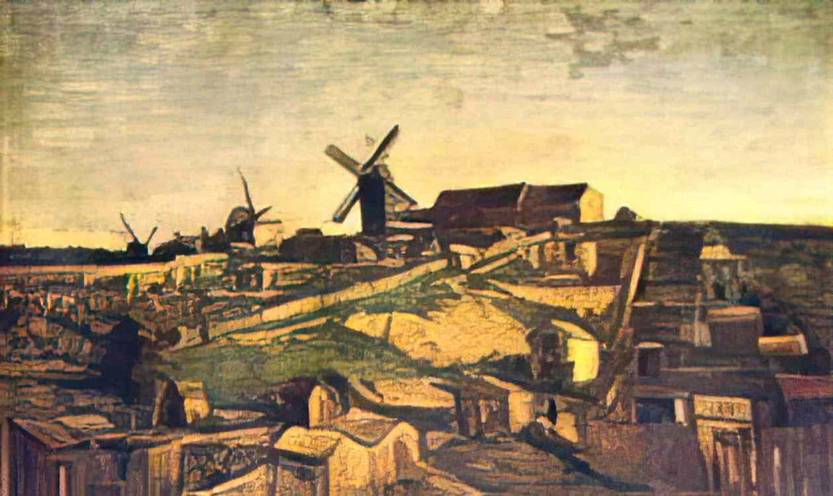 van gogh montmartre the quarry and windmills 1886 Art A4 Photo Print