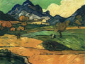 van gogh mount gaussier with the mas de saint paul 1889 Art A4 Photo Print