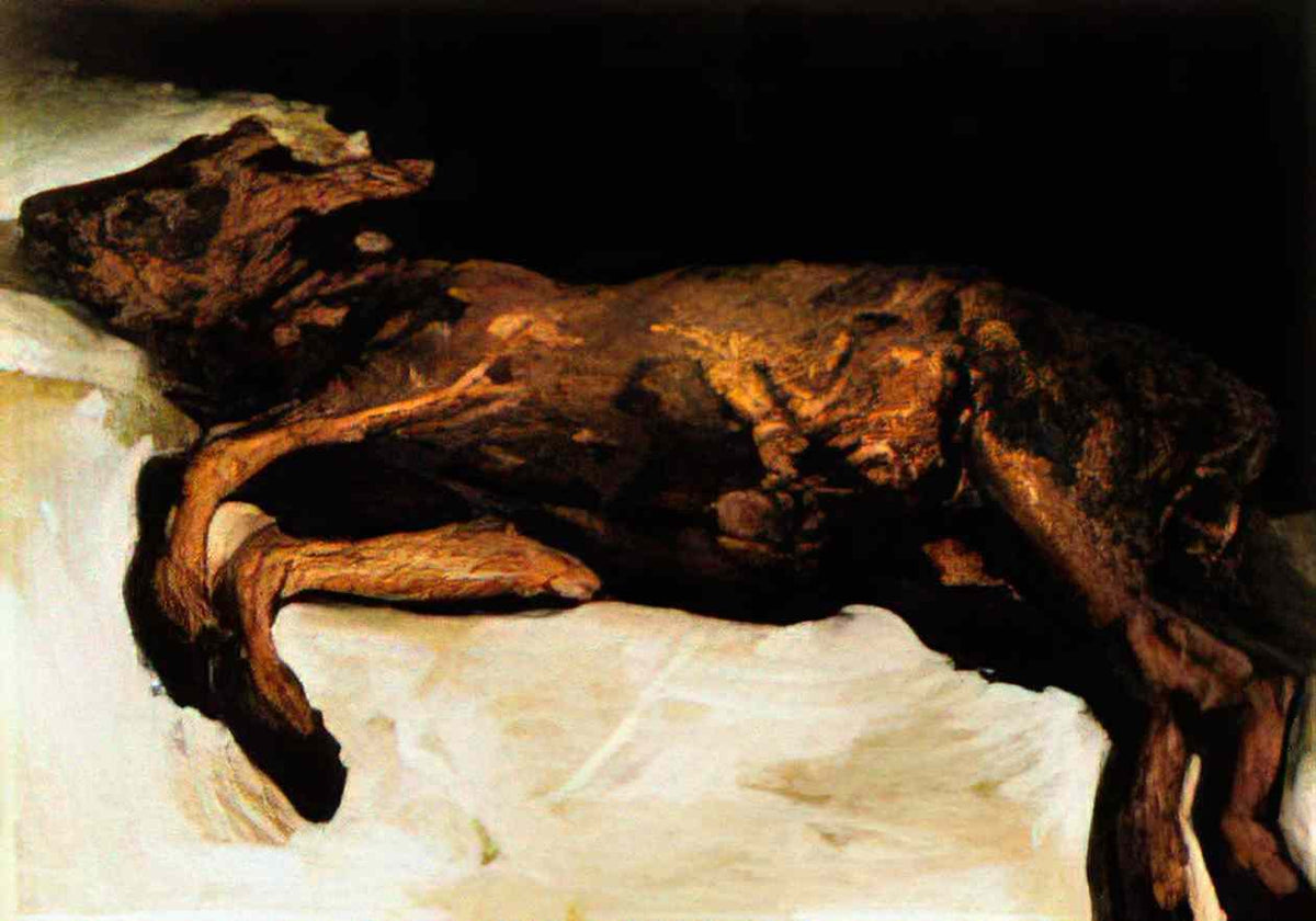van gogh new born calf lying on straw Art A4 Photo Print