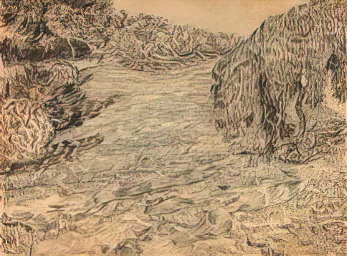 van gogh newly mowed lawn with weeping tree 1888 Art A4 Photo Print