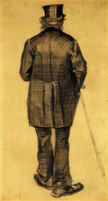 van gogh old man in a tail coat 1882 Art A4 Photo Print