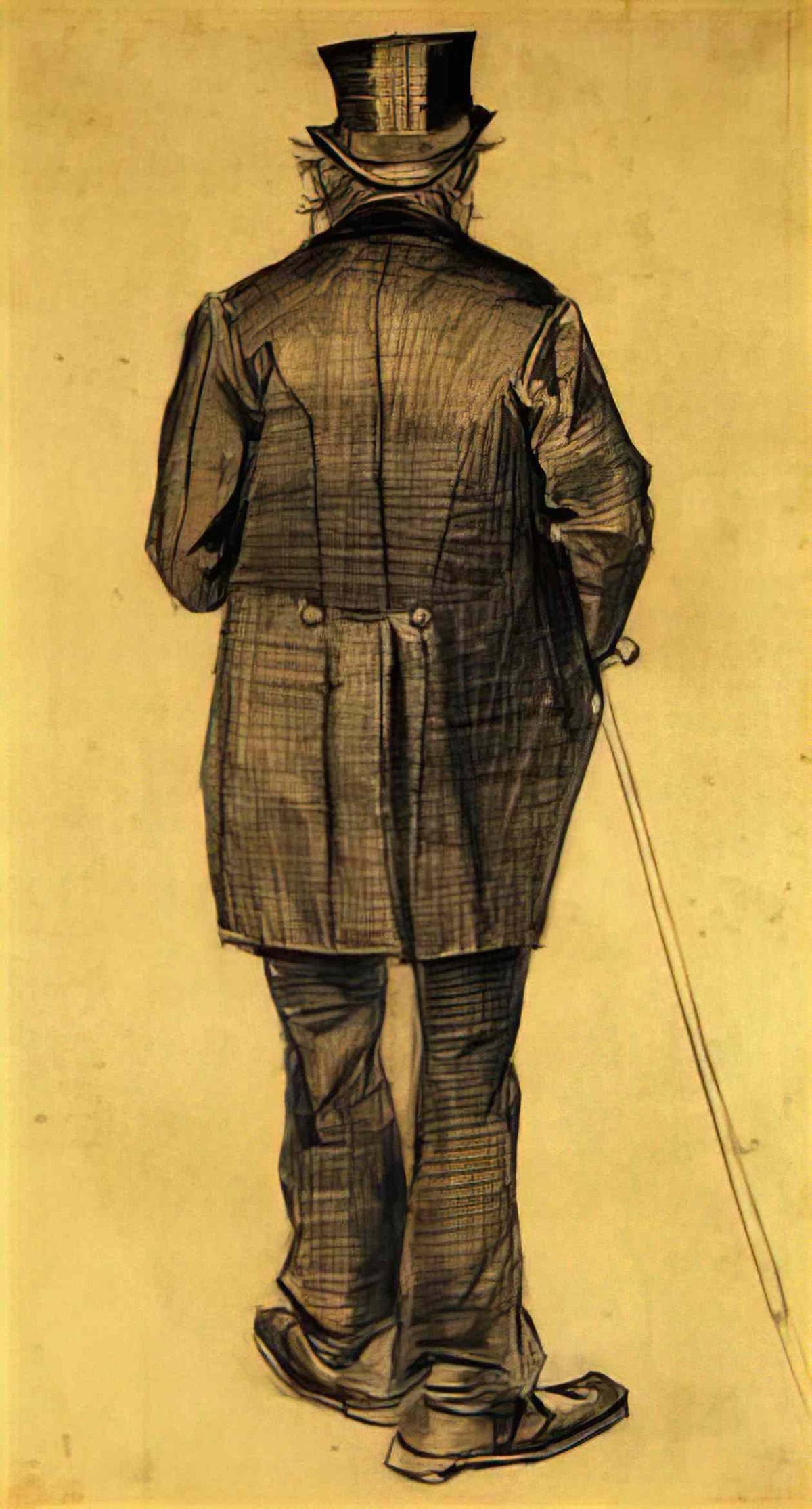 van gogh old man in a tail coat 1882 Art A4 Photo Print