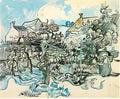 van gogh old vineyard with peasant woman 1890 Art A4 Photo Print