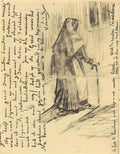 van gogh old woman seen from behind 1882 Art A4 Photo Print