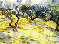 van gogh olive trees bright blue sky 1889 Art A4 Photo Print