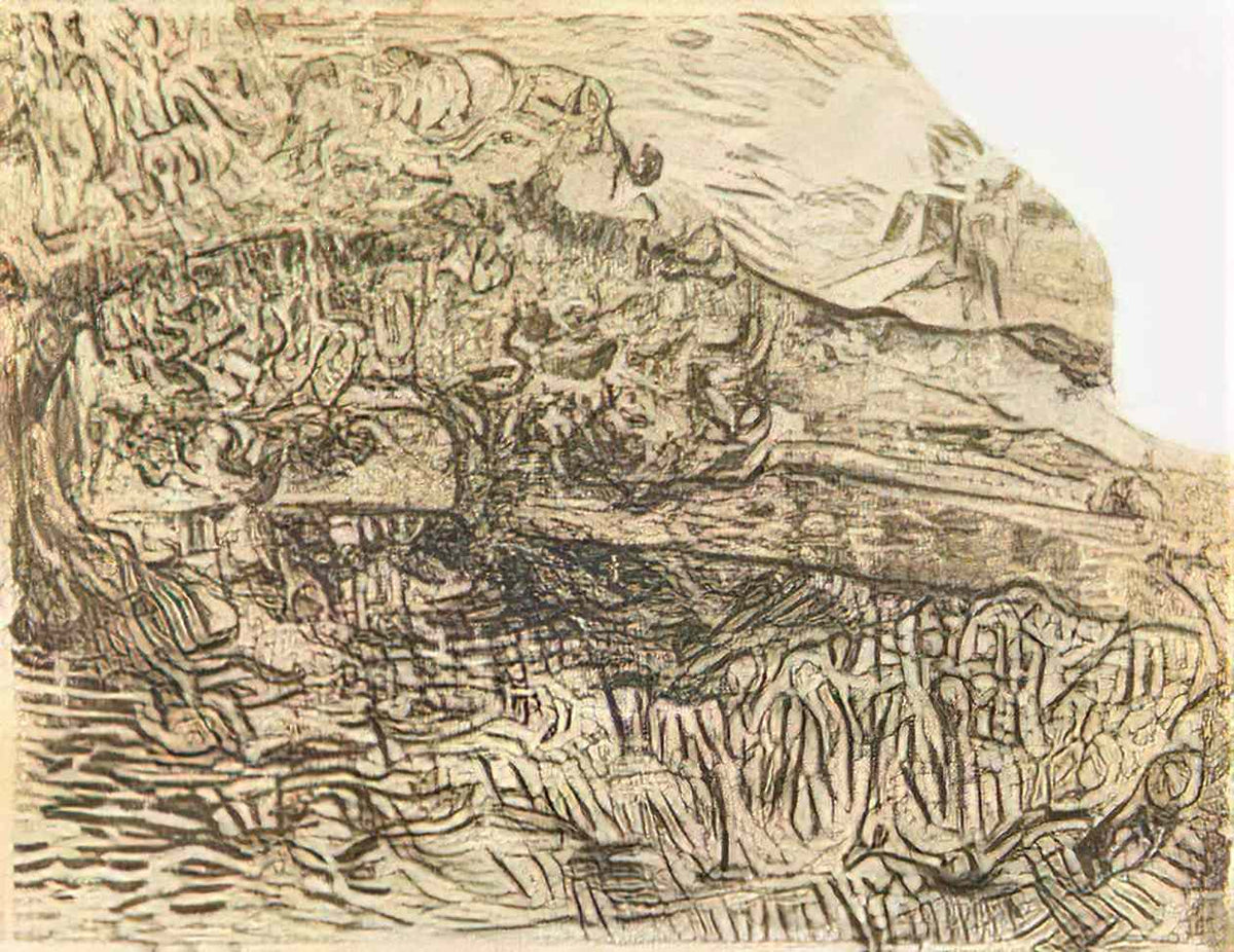van gogh olive trees in a mountain landscape 1889 1 Art A4 Photo Print