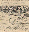 van gogh orchard in bloom with view of arles 1889 Art A4 Photo Print
