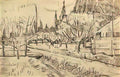 van gogh orchard surrounded by cypresses 1888 Art A4 Photo Print