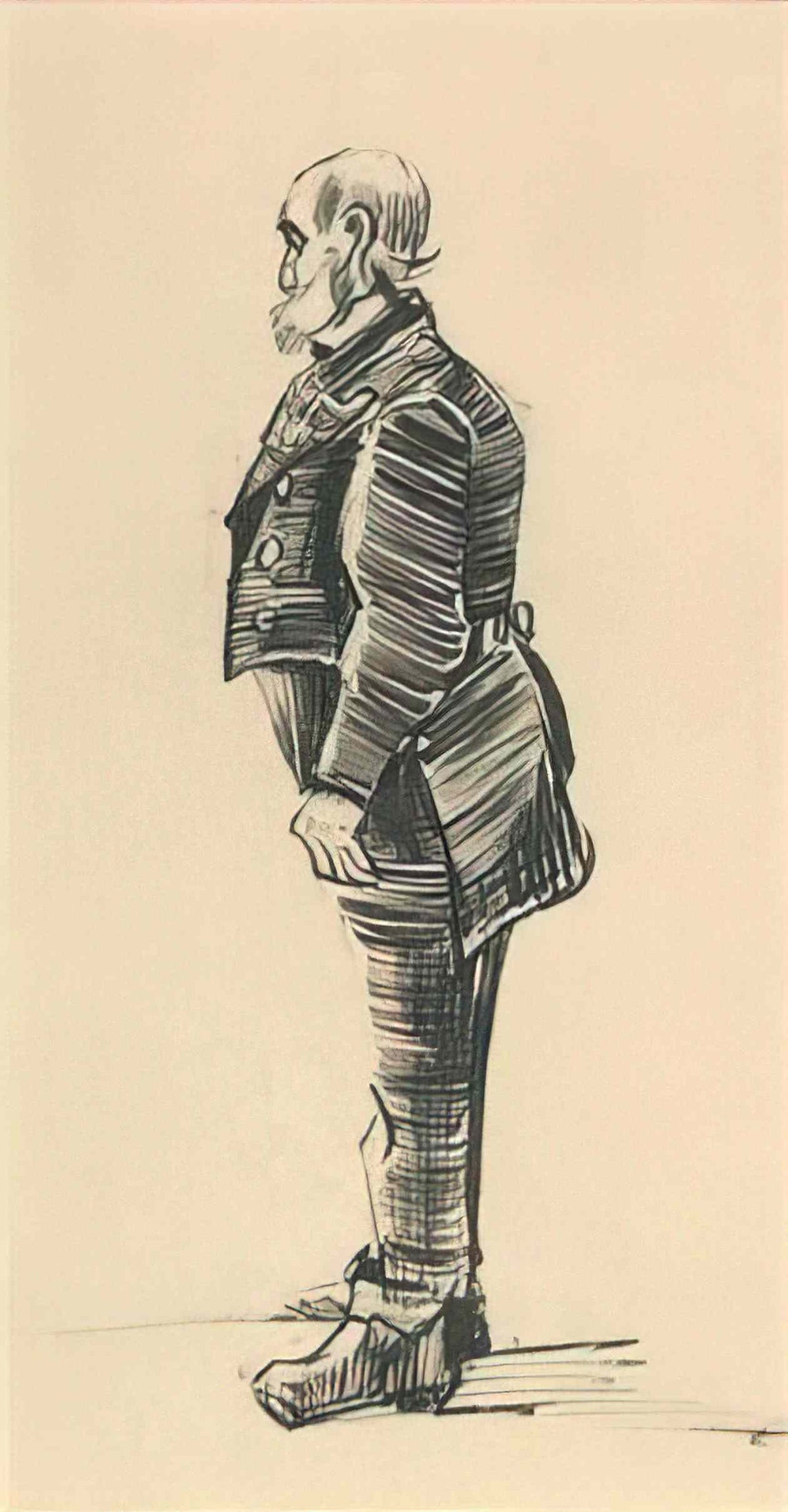 van gogh orphan man standing 1882 Art A4 Photo Print