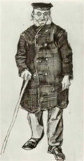van gogh orphan man with cap and stick 1882 Art A4 Photo Print