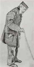 van gogh orphan man with cap and walking stick 1882 Art A4 Photo Print