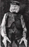 van gogh orphan man with cap half length 1883 Art A4 Photo Print