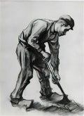 van gogh peasant boy digging 1885 Art A4 Photo Print