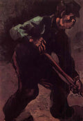 van gogh peasant digging 1885 Art A4 Photo Print