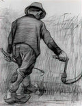 van gogh peasant with sickle seen from the back 1885 5 Art A4 Photo Print