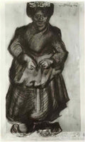 van gogh peasant woman 1885 Art A4 Photo Print