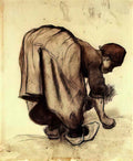 van gogh peasant woman bending over 1885 Art A4 Photo Print