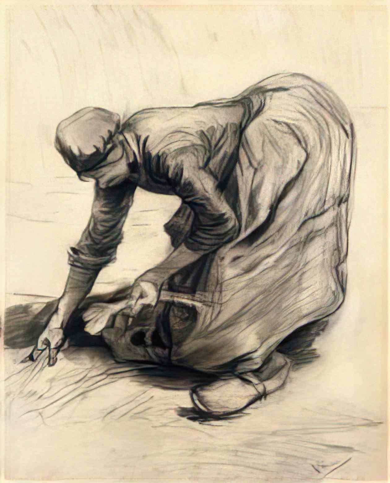 van gogh peasant woman gleaning 1885 1 Art A4 Photo Print