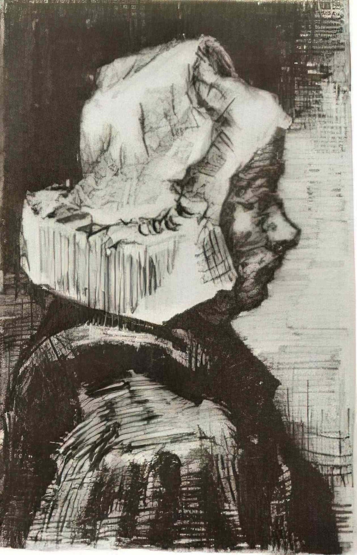 van gogh peasant woman head 6 Art A4 Photo Print