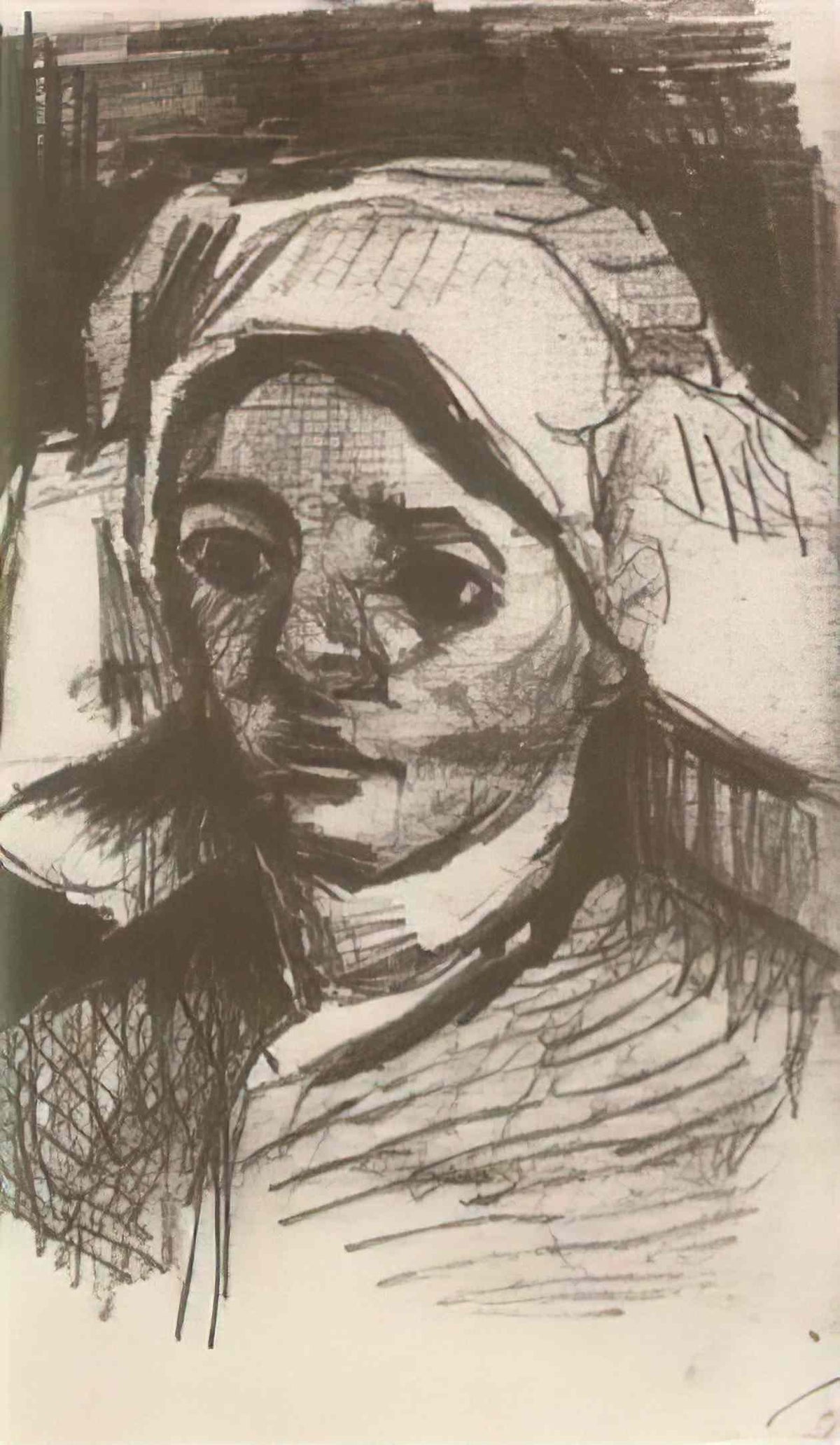 van gogh peasant woman head 8 Art A4 Photo Print