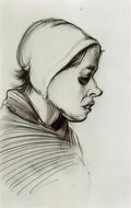 van gogh peasant woman head Art A4 Photo Print