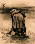 van gogh peasant woman lifting potatoes 4 1885 Art A4 Photo Print