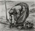 van gogh peasant woman planting beets 2 1885 Art A4 Photo Print