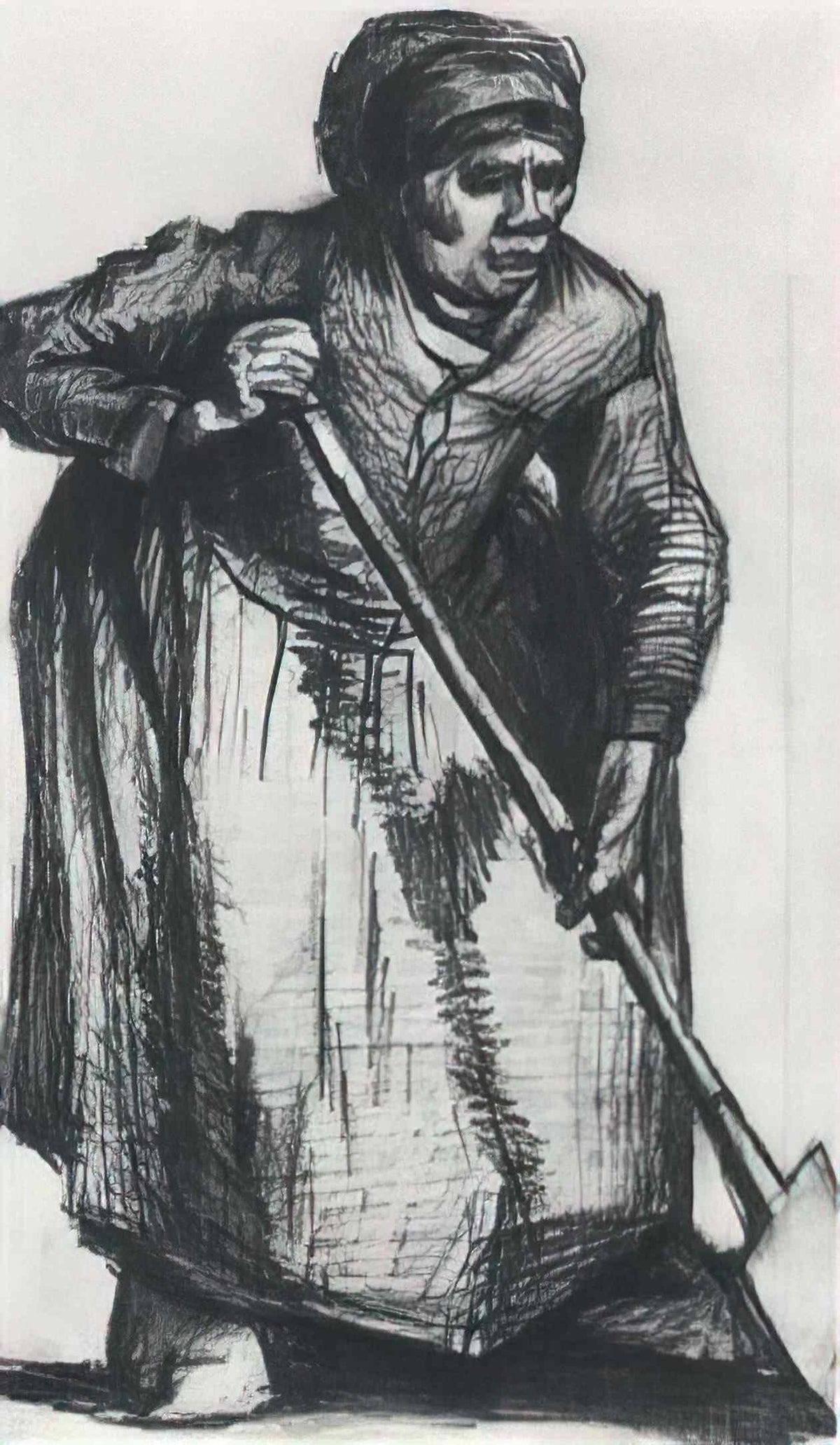 van gogh peasant woman with spade 1885 Art A4 Photo Print