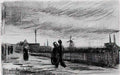 van gogh people walking in eindhoven 1885 Art A4 Photo Print