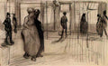 van gogh people walking on a street in the evening 1886 Art A4 Photo Print