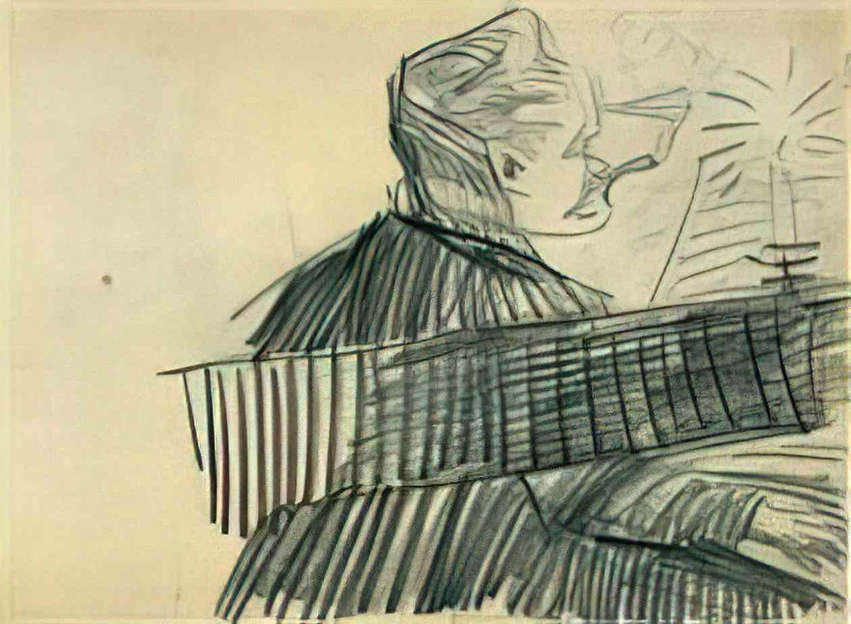 van gogh pianist 1887 Art A4 Photo Print