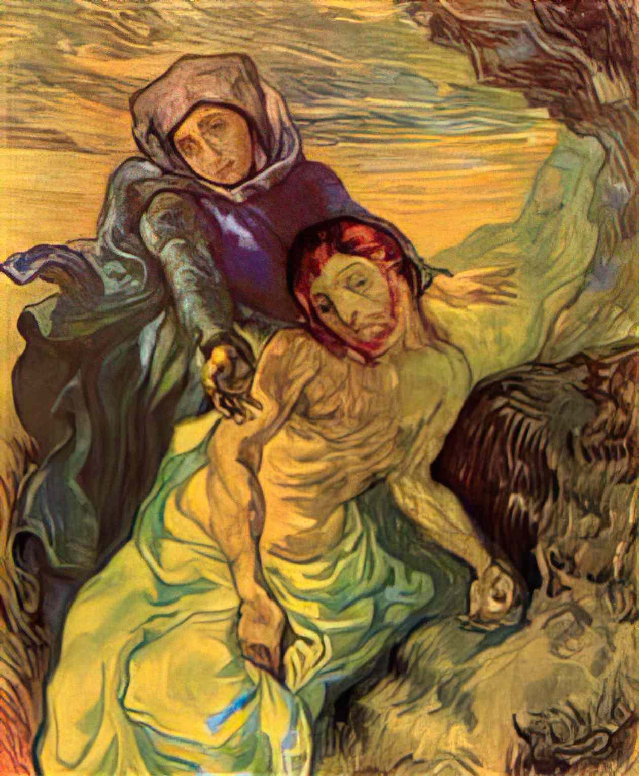 van gogh pieta 1889 Art A4 Photo Print